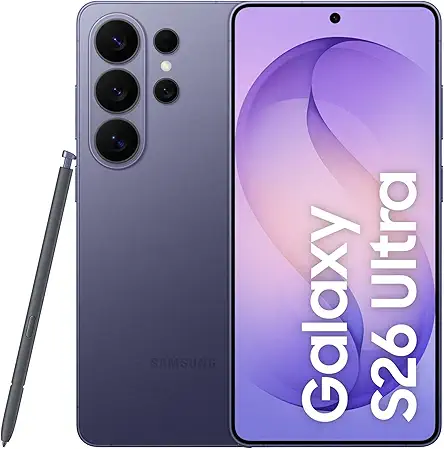Samsung Galaxy S26 Ultra 5G (Cobalt Violet, 12GB RAM, 256GB Storage) with Built-in Privacy Display, AI Phone, Photo Assist, Creative Studio, 200MP Camera, 5000mAh Battery and Snapdragon 8 Elite Gen 5
