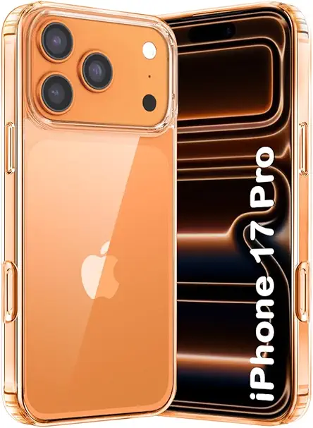 TheGiftKart Ultra-Hybrid Crystal Clear Back Case Cover for iPhone 17 Pro | Shockproof Design | Hard Back Cover Case for iPhone 17 Pro (PC & TPU, Transparent)
