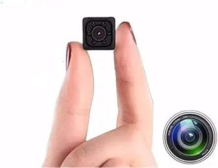 1080P Mini Spy Camera with Low Light Vision, Portable Security, Hidden-Camera with Audio and Video Recorder for Home Office Wind Desktop Indoor Security Stand Camera (Non WiFi Camera)