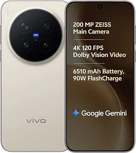 vivo X300 Pro 5G (Dune Gold, 16GB RAM, 512GB Storage) with No Cost EMI/Additional Exchange Offers