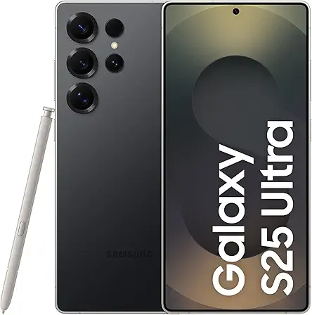 Samsung Galaxy S25 Ultra 5G AI Smartphone (Titanium Black, 12GB RAM, 256GB Storage), 200MP Camera, S Pen Included, Long Battery Life