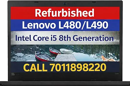 Certified ThinkPad L480 Business Laptop | Core i5-8250U 8th Gen Processor | 8 GB RAM | 256 GB SSD | 14" HD Display | Int UHD 620 Graphics | WiFi | Bluetooth | Win 11 Pro (8, GB, 256, GB)