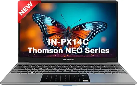Thomson Neo Metallic with Numeric Touch Pad Intel Celeron Dual Core N4020 - (4 GB/128 GB SSD/Windows 11 Home) IN-PX14C Thin and Light Laptop (14.1 inch, Silver, 1.30 kg)