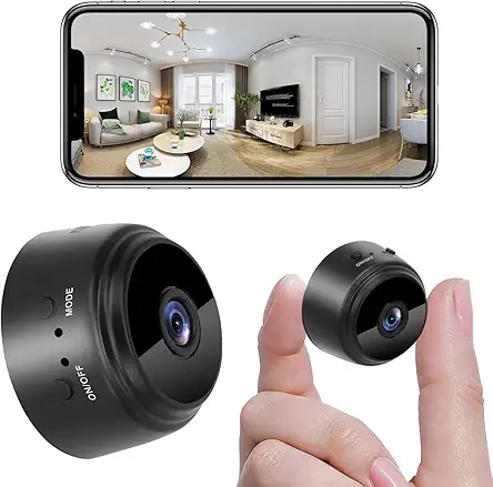 SWANKK WiFi Mini Hidden Spy Camera, 1080P HD, Night Vision, Wireless Indoor Nanny Cam with Remote Viewing