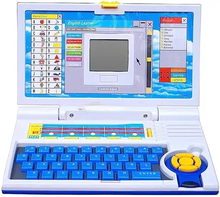 Cable World® Educational Laptop Computer Toy for Kids Above 3 Years - 20 Fun Activity Learning Machine, Now Learn Letter, Words, Games, Mathematics, Music, Logic, Memory Tool