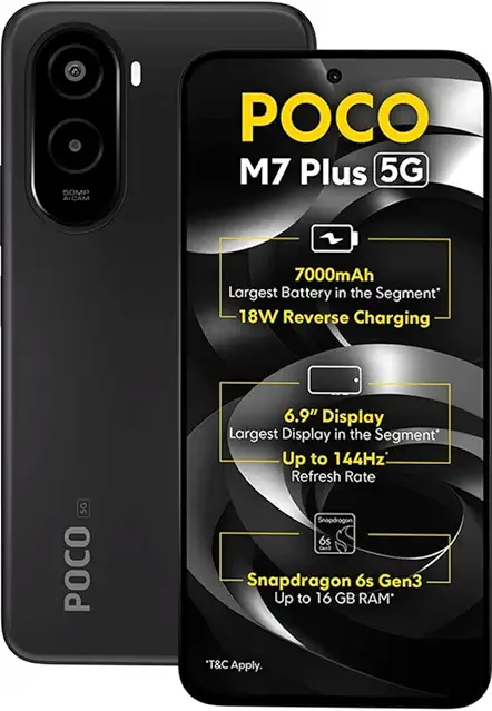 POCO M7 Plus 5G, Carbon Black (8GB, 128GB)