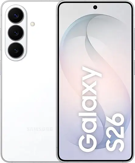 Samsung Galaxy S26 5G (White, 12GB RAM, 256GB Storage), AI Phone, Photo Assist, Creative Studio, 50MP Camera with ProVisual Engine, Powerful Customized Processor and 4300mAh Battery