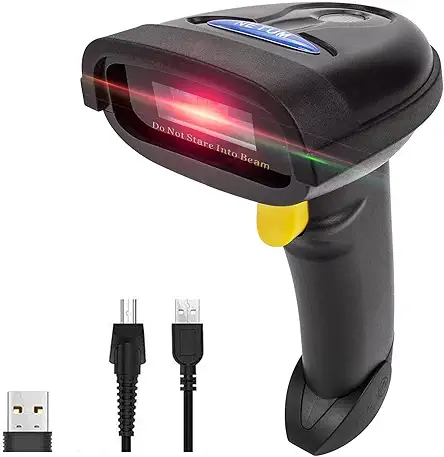 NETUM Bluetooth QR 2D Barcode Scanner Handheld USB Wireless 1D bar Codes Imager for Mobile Payment Computer Screen Scan POS Android iOS iMac Ipad System NT-1228BL