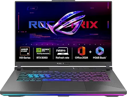 ASUS ROG Strix G16 (2025), AMD Ryzen 9 8940HX, RTX 5050-8GB, 16GB RAM, 1TB SSD, FHD+, 16", 40 cm, Windows 11 Home, M365 Basic(1yr)* Office24, Eclipse Gray, 2.5 Kg, G614PH-RV073WS, Gaming Laptop