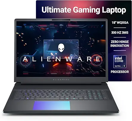 Alienware 18 Area-51 Gaming Laptop, AI Enabled Core Ultra 9 275HX Proc, 32GB DDR5, 2TB SSD, RTX 5080 16GB GDDR7 Graphics, 18.0" WQXGA 300Hz 500 nits Display, Liquid Teal Color, Win 11 + MSO'24,4.34kg
