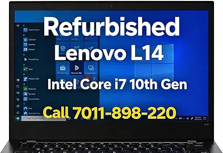 Certified ThinkPad L14 14" FHD Business Laptop, Core i7 Processor 10th Gen, Upto 32GB DDR4 RAM, Upto 1TB NVMe SSD, Win 11 Pro, Webcam, WiFi, Bluetooth, Durable Business Series (16.0, GB, 256.0, GB)