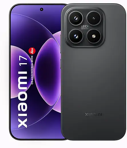 XIAOMI 17 (12GB/512GB)|50MP Leica Triple Camera|Snapdragon 8 Elite Gen 5|6.3" CrystalRes 1-120Hz AMOLED|6330mAh Battery|100W HyperCharge HyperOS 3|3500nits Display (Black)