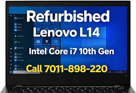 Certified ThinkPad L14 14" FHD Business Laptop, Core i7 Processor 10th Gen, Upto 32GB DDR4 RAM, Upto 1TB NVMe SSD, Win 11 Pro, Webcam, WiFi, Bluetooth, Durable Business Series (8.0, GB, 128.0, GB)