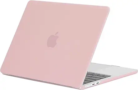 EooCoo Case Compatible for New Apple MacBook Air 13 inch 2026 2025 2024 2022, M5 A3449 M4 A3240 M3 A3113 M2 A2681 with Touch ID,Air 13.6'' Laptop Protective Plastic Hard Shell Cover,Matte Surface,Pink