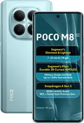POCO M8 Charger in the Box (Glacial Blue, 128 GB)