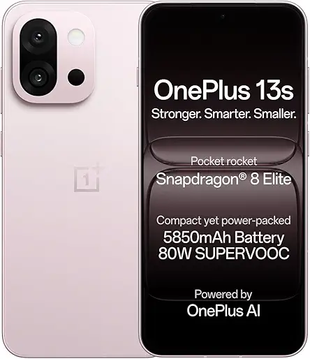 OnePlus 13s | Snapdragon® 8 Elite | Smarter with OnePlus AI | Lifetime Display Warranty | 12GB+256GB | Pink Satin