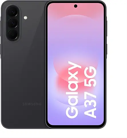 Samsung Galaxy A37 5G (Awesome Charcoal, 8GB RAM, 256GB Storage), Agentic AI, Triple Camera with Nightography Video, 2 Days Battery Life, 6 Gen OS Upgrades, IP68, 7.4mm Sleek, with No Cost EMI
