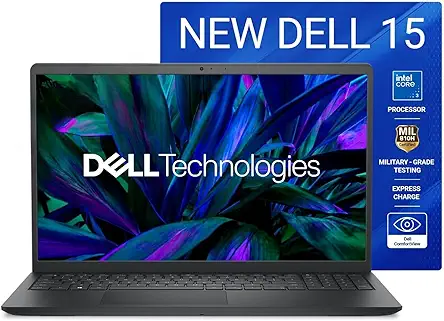 Dell 15, Intel Core i3/Core 3 14th Gen-100U, 16GB DDR4, 512GB SSD, FHD IPS, 15.6"/39.62cm, Windows 11, Microsoft Office Home 2024, Carbon Black, 1.63Kg, Thin & Light, Laptop Model NO - Dell 15 DCU5250