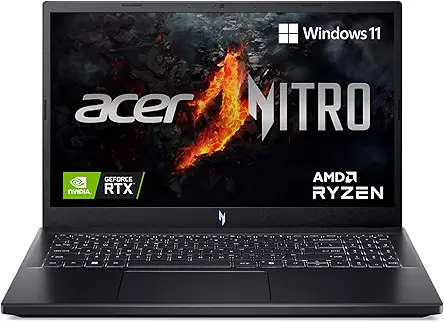 acer Nitro V 15, AMD Ryzen 5 6600H Hexa-core Processor,NVIDIA GeForce RTX 4050-6GB GDDR6,16 GB, 512 GB, Full HD IPS, 15.6"/39.62 cm, 165 Hz, Win 11 Home,Obsidian Black, 2.1 kg, ANV15-41,Gaming Laptop