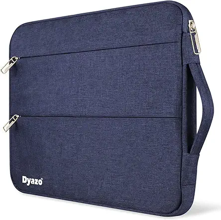Dyazo Laptop Sleeve Compatible for 13" / 13.3 Inch Notebook Compatible with MacBook Pro/Air & all Notebooks with 2 front Accessory Pocket with handle (Blue)