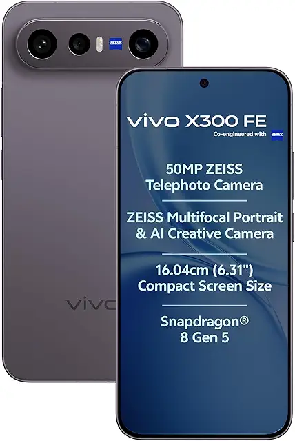 vivo X300 FE 5G (Noir Black, 12GB RAM, 256GB Storage) with No Cost EMI/Additional Exchange Offers
