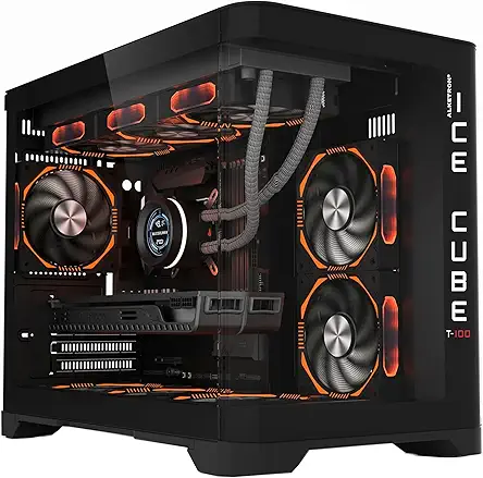 ALKETRONIcecube T100 Competition Gaming PC - i9core 14th Gen (Raptor Lake Refresh) with RTX5050(8GB) Dedicated Graphics (Ready to use DDR4 Desktop Computer - Competition Edition)