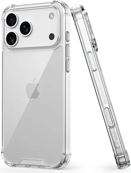 EGOTUDE for iPhone 17 Pro Case, Shockproof Hard Back Anti-Scratch Transparent Cover