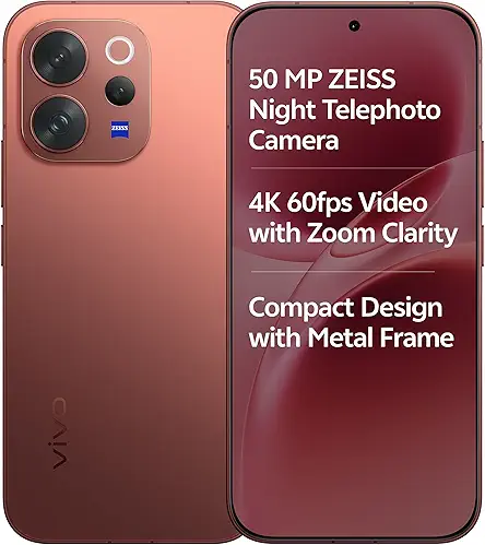 vivo V70 5G (Passion Red, 8GB RAM, 256GB Storage) with No Cost EMI/Additional Exchange Offers