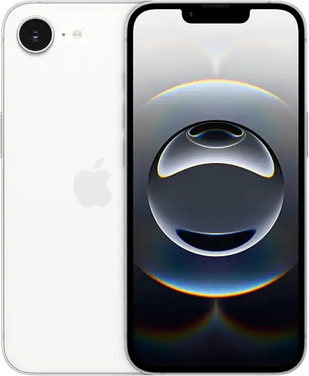 Apple iPhone 16e 128 GB: Built for Apple Intelligence, A18 Chip, Supersized Battery Life, 48MP Fusion. Camera, 15.40 cm (6.1″) Super Retina XDR Display; White