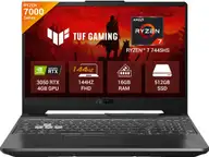 ASUS TUF Gaming A15 (2025) AMD Ryzen 7 7445HS - (16 GB/512 GB SSD/Windows 11 Home/4 GB Graphics/NVIDIA GeForce RTX 3050/144 Hz) FA506NCG-HN199W Gaming Laptop