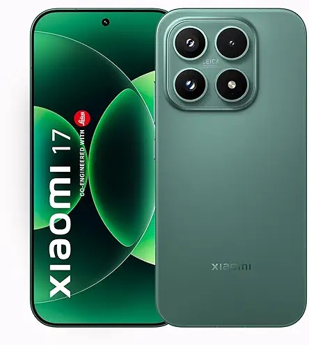 XIAOMI 17 (12GB/512GB)|50MP Leica Triple Camera|Snapdragon 8 Elite Gen 5|6.3" CrystalRes 1-120Hz AMOLED|6330mAh Battery|100W HyperCharge HyperOS 3|3500nits Display (Green)