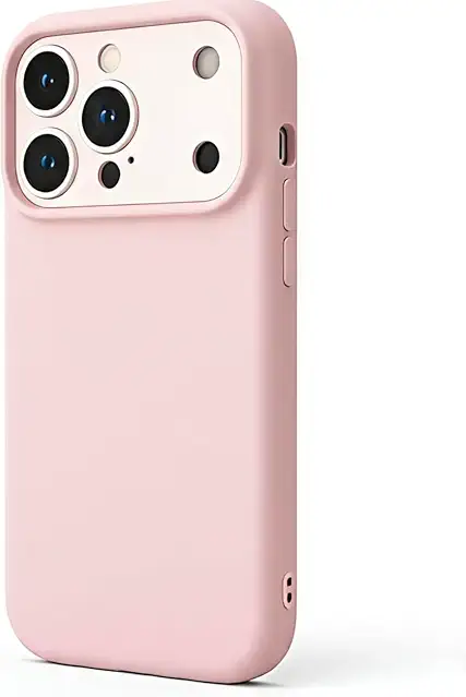 EvoMart Premium Liquid Silicone Case Compatible with iPhone 17 Pro, 6.3 Inch, Soft Touch, Shockproof, Anti-Scratch, Slim Fit, Matte Finish (Pink)