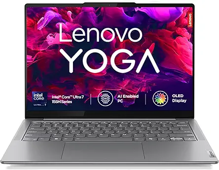 Lenovo Yoga Slim 7, Intel Core Ultra 7 155H, 16GB RAM, 512GB SSD, WUXGA-OLED, AI PC 14"/35.5cm, Windows 11, Office Home 2024, Grey, 1.39Kg, 2Wx4 Speakers, 1Yr ADP Free, 83CV009XIN, AI Powered Laptop