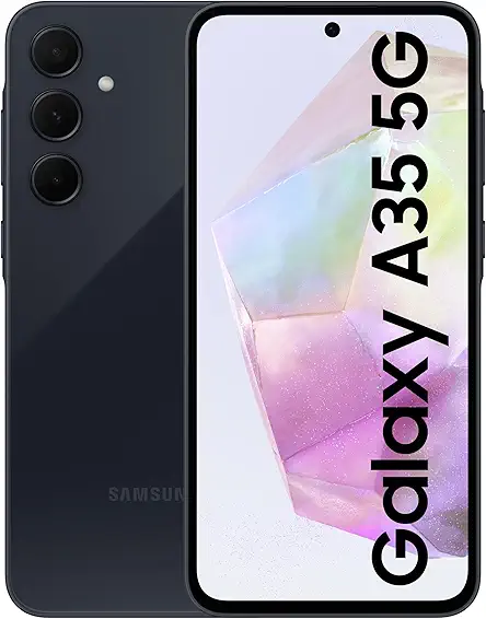 Samsung Galaxy A35 5G (Awesome Navy, 8GB RAM, 128GB Storage) | Premium Glass Back | 50 MP Main Camera (OIS) | Nightography | IP67 | Corning Gorilla Glass Victus+ | sAMOLED with Vision Booster