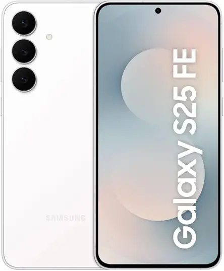 Samsung Galaxy S25 FE 5G Smartphone with Galaxy AI (White, 8GB RAM, 256GB Storage), 12MP Front Camera, ProVisual Engine, Long Battery Life