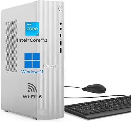 Lenovo IdeaCentre Tower Intel Core i3-1315U (8GB RAM/512GB SSD/Win 11/WiFi 6/Bluetooth 5.2/USB Calliope Keyboard & Mouse/Grey), 90XW007FIN